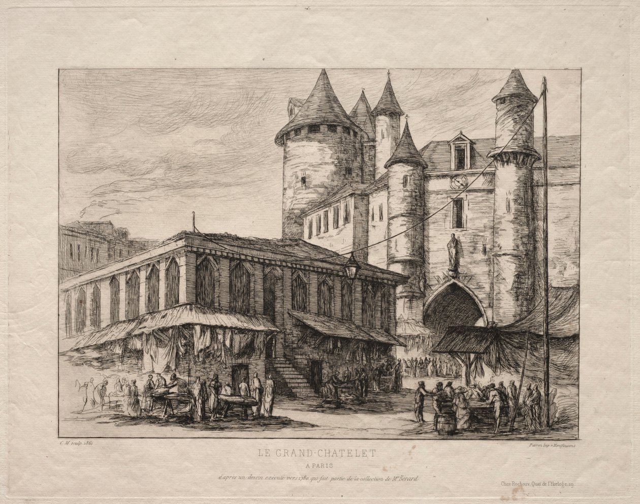 1780年左右，巴黎，大Châtelet，1861年。 作者 查尔斯·梅里昂