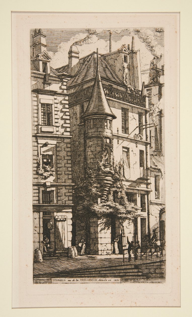 Tourelle，Rue de la Tixeranderie（带塔楼的房屋，Rue de la Tixeranderie） 作者 查尔斯·梅里昂
