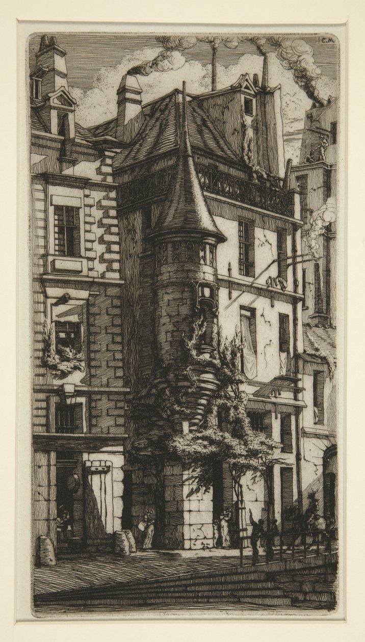 Tourelle, rue de la Tixeranderie（带塔楼的房子，Rue de la Tixeranderie） 作者 查尔斯·梅里昂