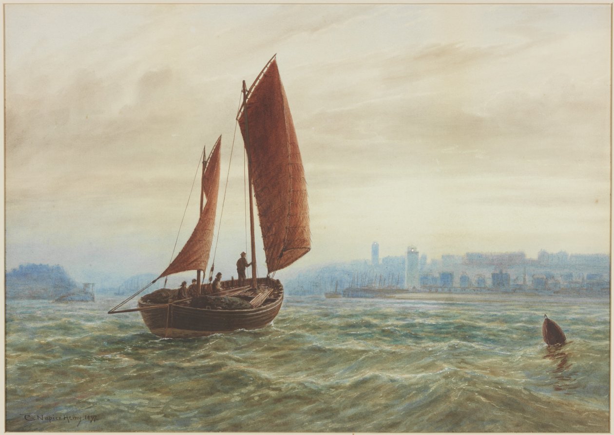 关闭North Shields（铅笔，水彩和纸上的身体颜色） 作者 查尔斯·纳皮尔·海米