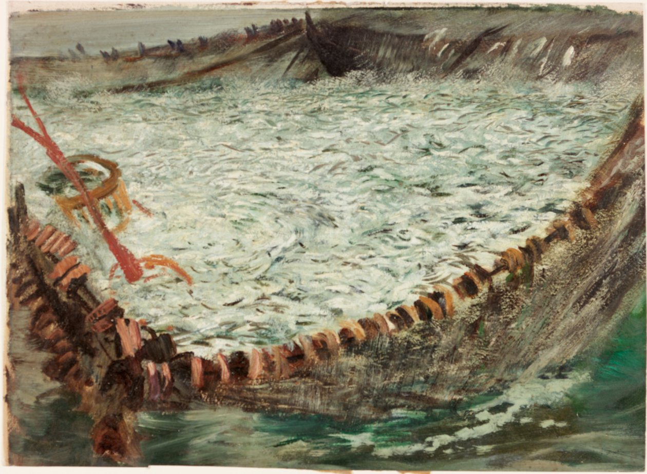 研究&39;Pilchards&39;，c.1897（纸上油） 作者 查尔斯·纳皮尔·海米