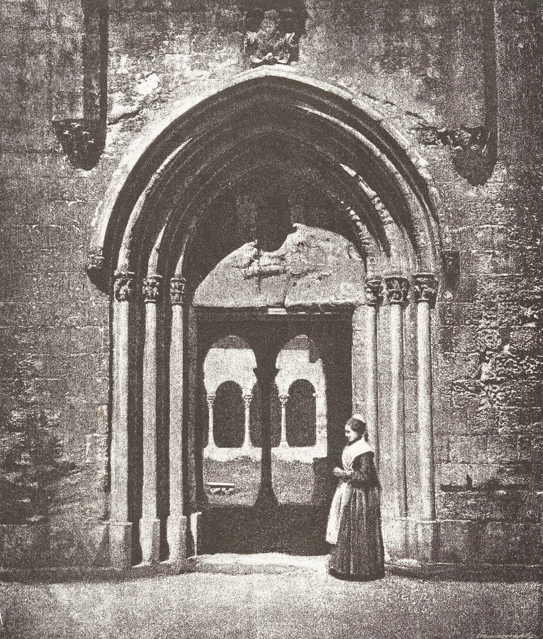 Portail Saint-Trophime, Entrée Du Cloître, Arles, Église Métropolitaine de Saint-Trophime, ..., 1852. 作者 查尔斯·内格雷