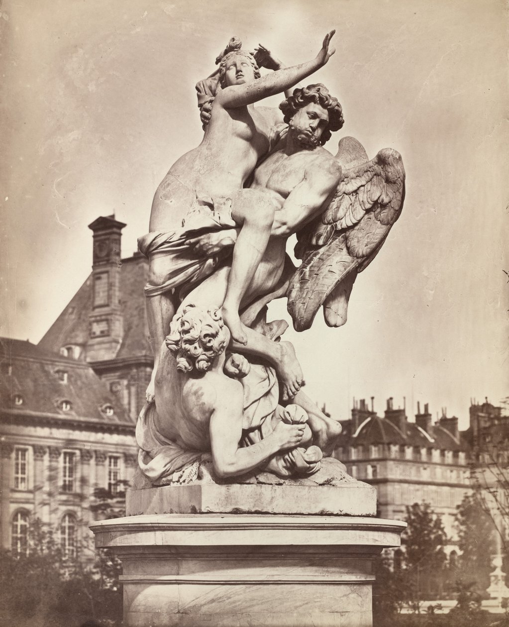 Tuileries雕像：G. Marsy和A.Flamen: Boreas abducting Orythia, 1859. 作者 查尔斯·内格雷