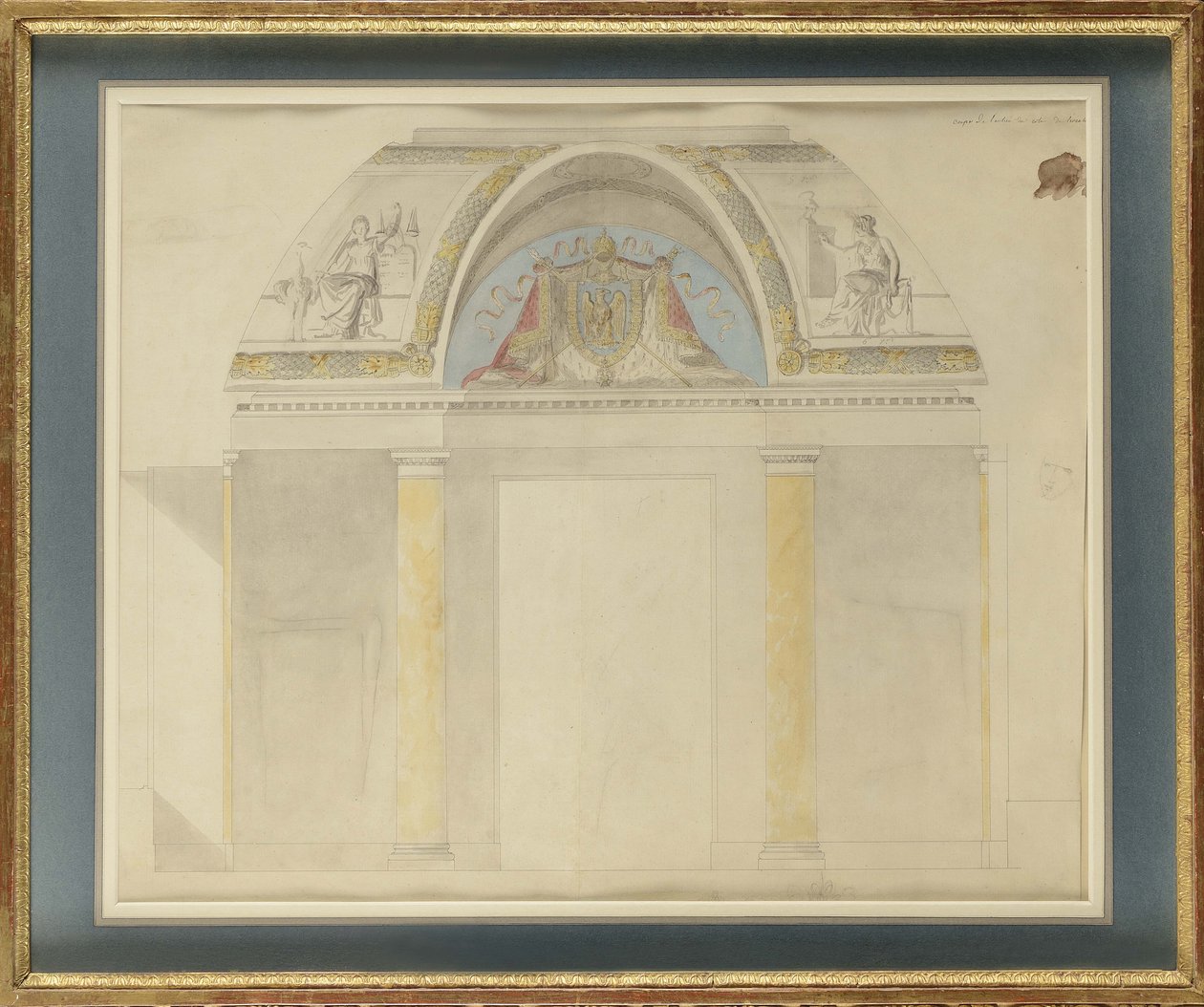 Study for the decoration of the throne at the Palais des Tuileries 作者 查尔斯·珀西耶