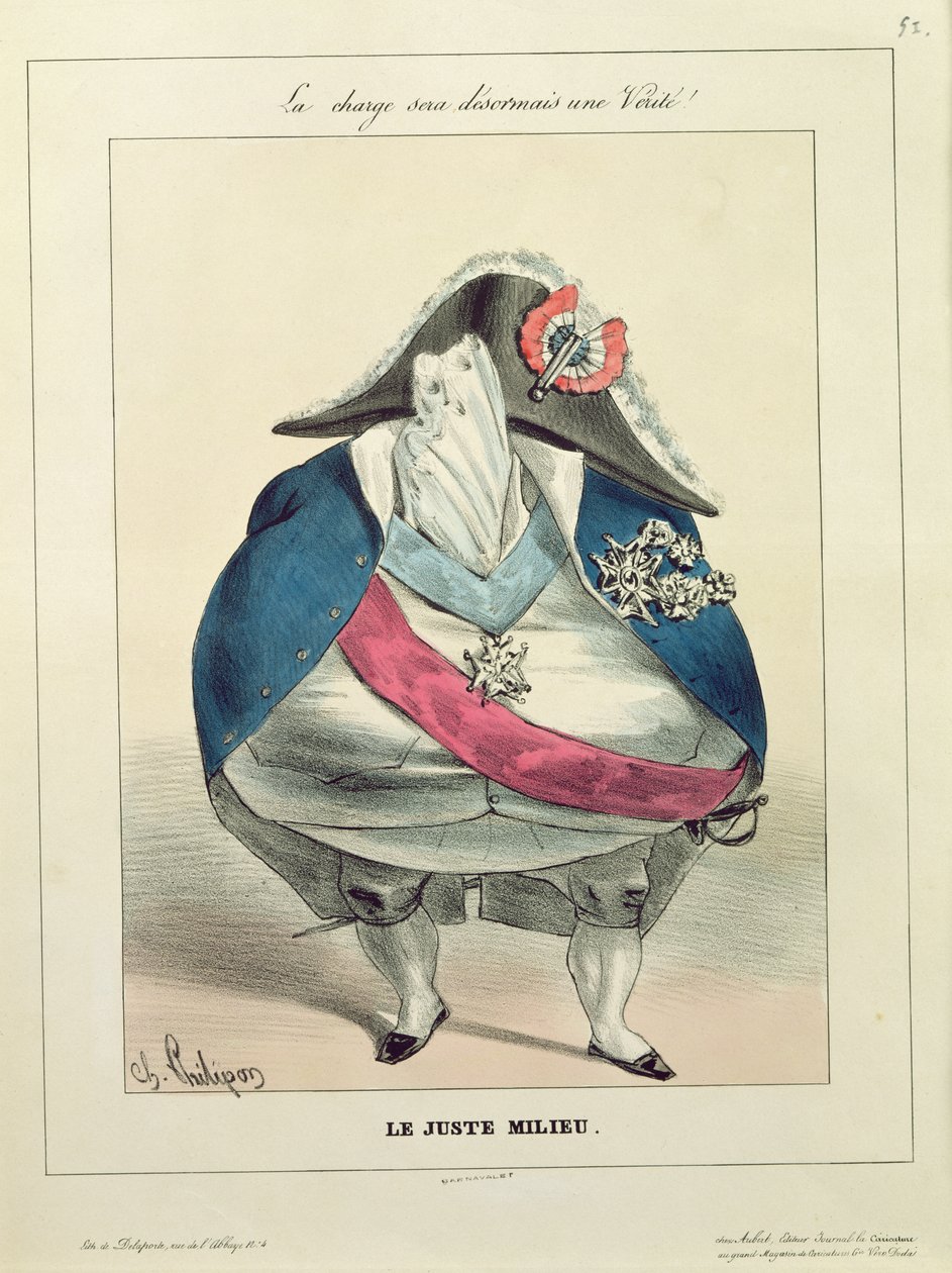 “幸福的媒介”，路易 - 菲利普的漫画（1773-1850） 作者 查尔斯·菲利普