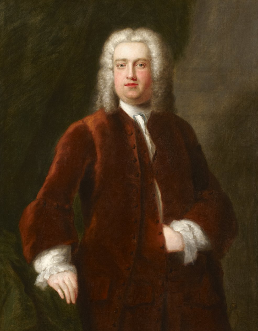 乔治·弗里德里希·汉德尔（Georg Frideric Handel）的肖像，身份不明的18世纪绅士肖像，1737年 作者 查尔斯·飞利浦