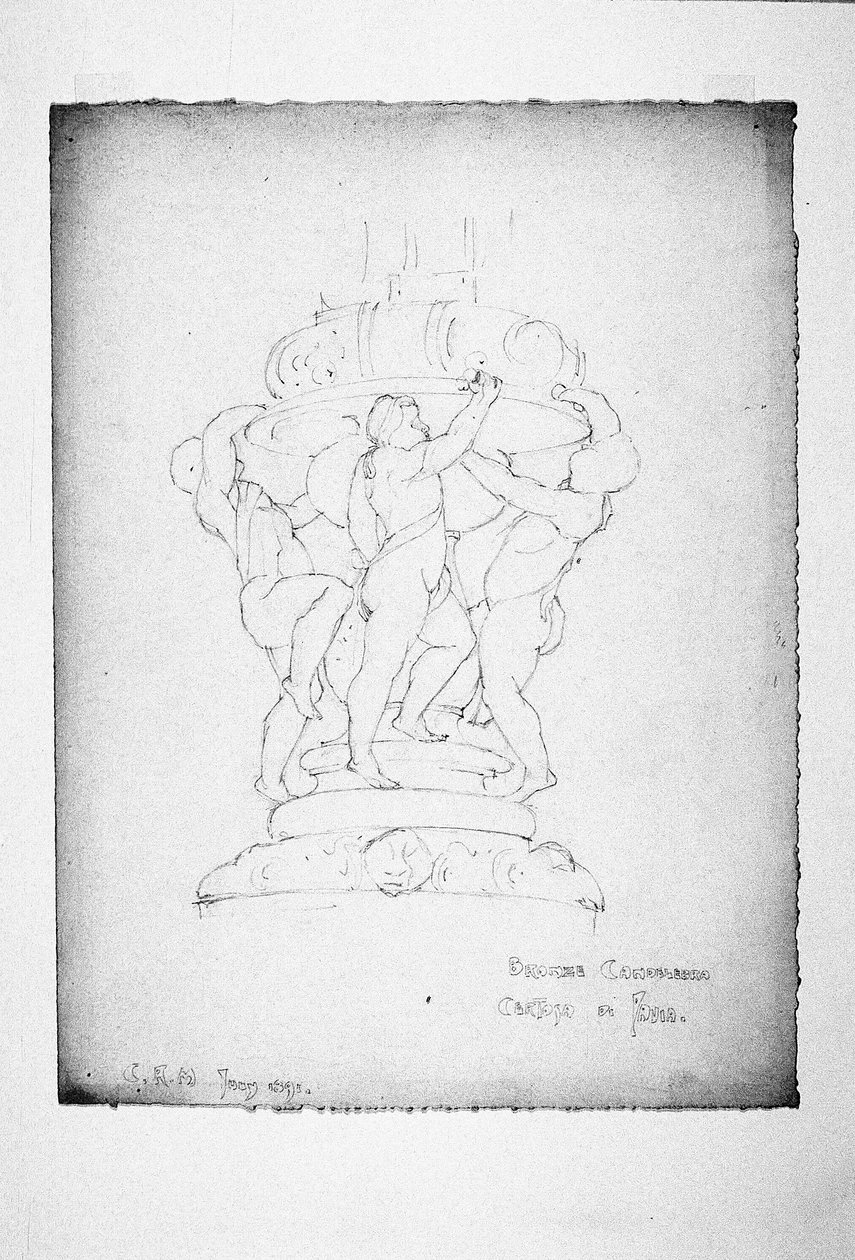 青铜烛台，Certosa di Pavia 作者 查尔斯·雷尼·麦金托什