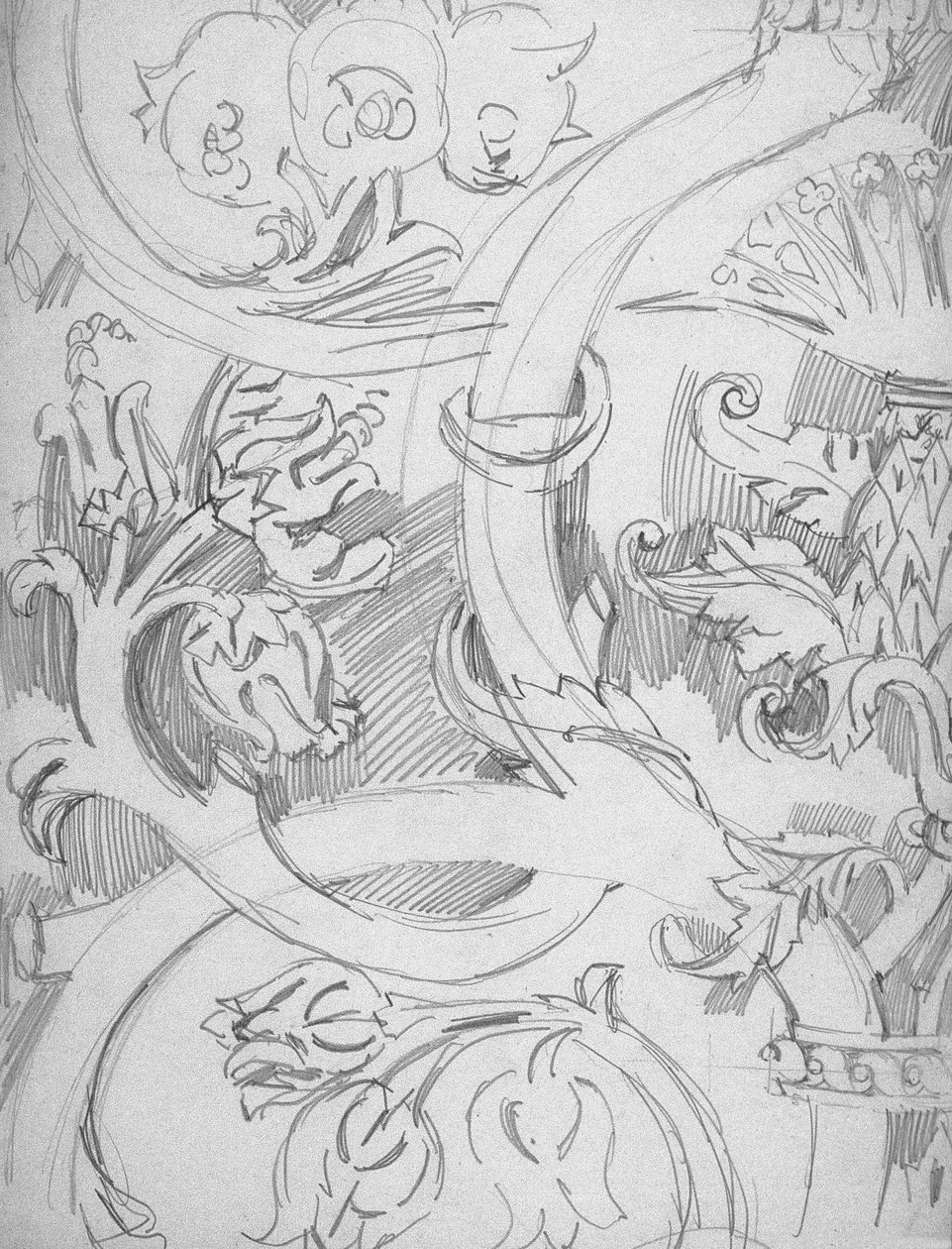 Acanthus细节，1891年 作者 查尔斯·雷尼·麦金托什