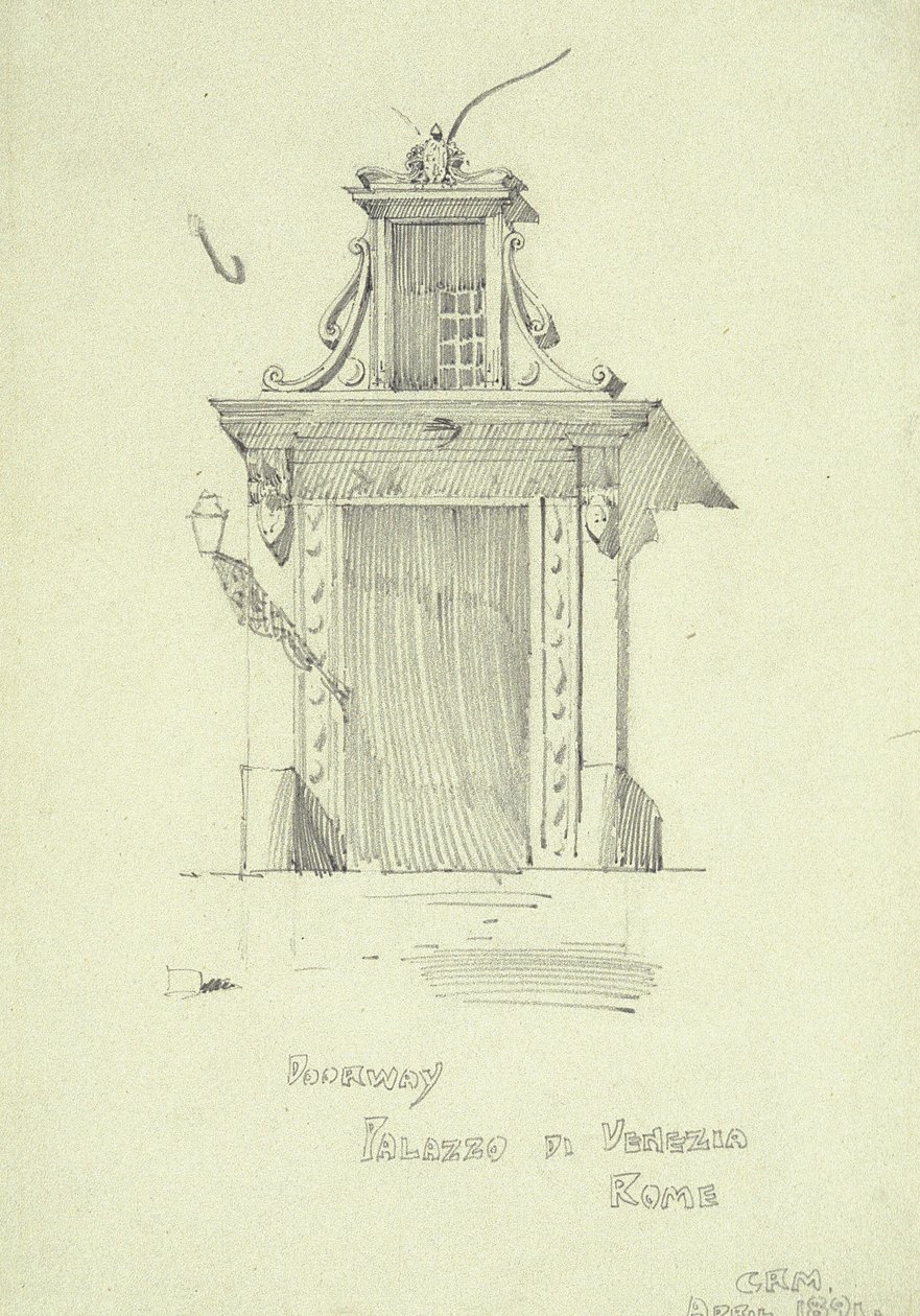 Doorway, Palazzo di Venezia, Rome 作者 查尔斯·雷尼·麦金托什