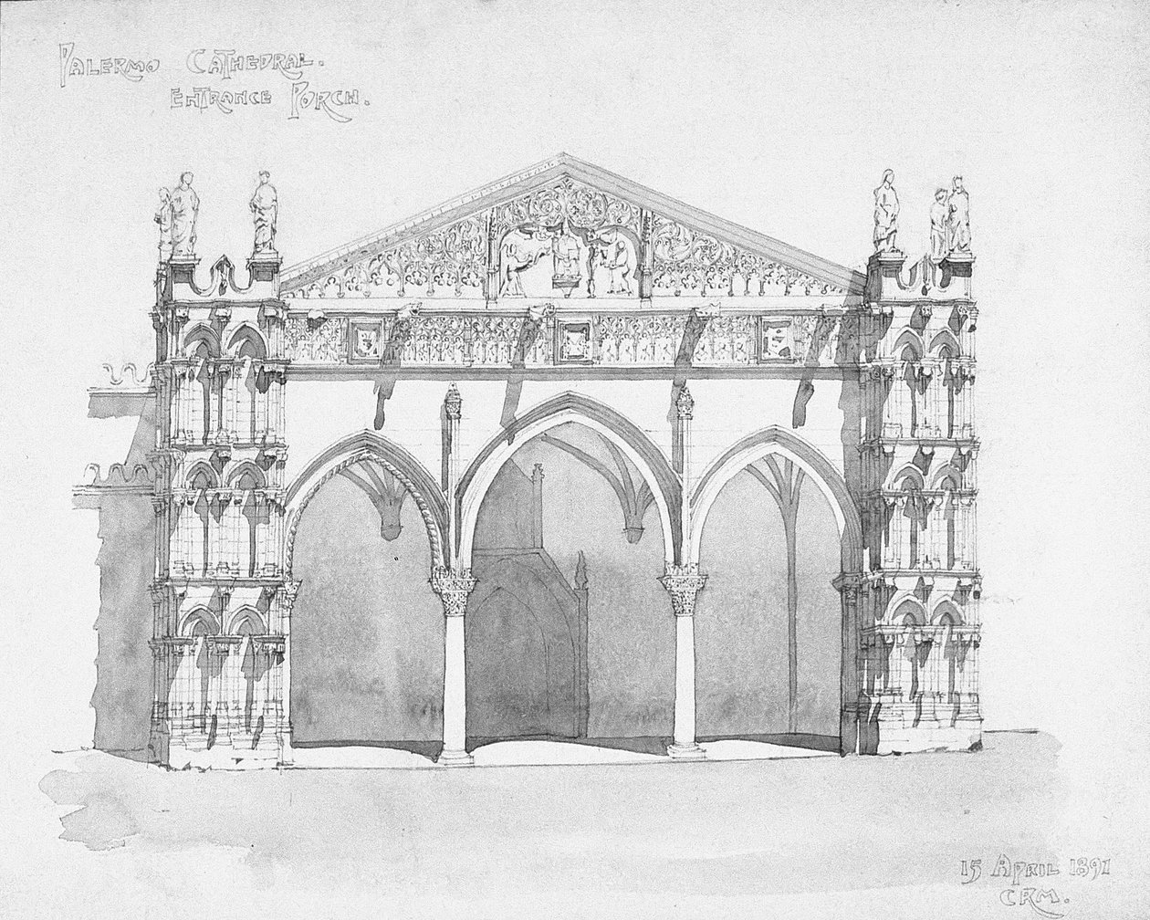 Palermo Cathedral Entrance Porch 作者 查尔斯·雷尼·麦金托什