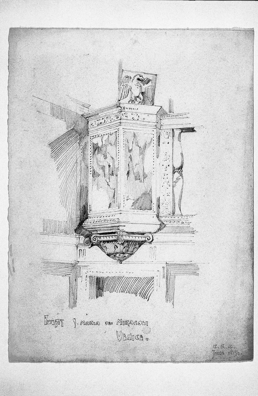 Puppet，S。Maria dei Miracoli，威尼斯，1891年 作者 查尔斯·雷尼·麦金托什