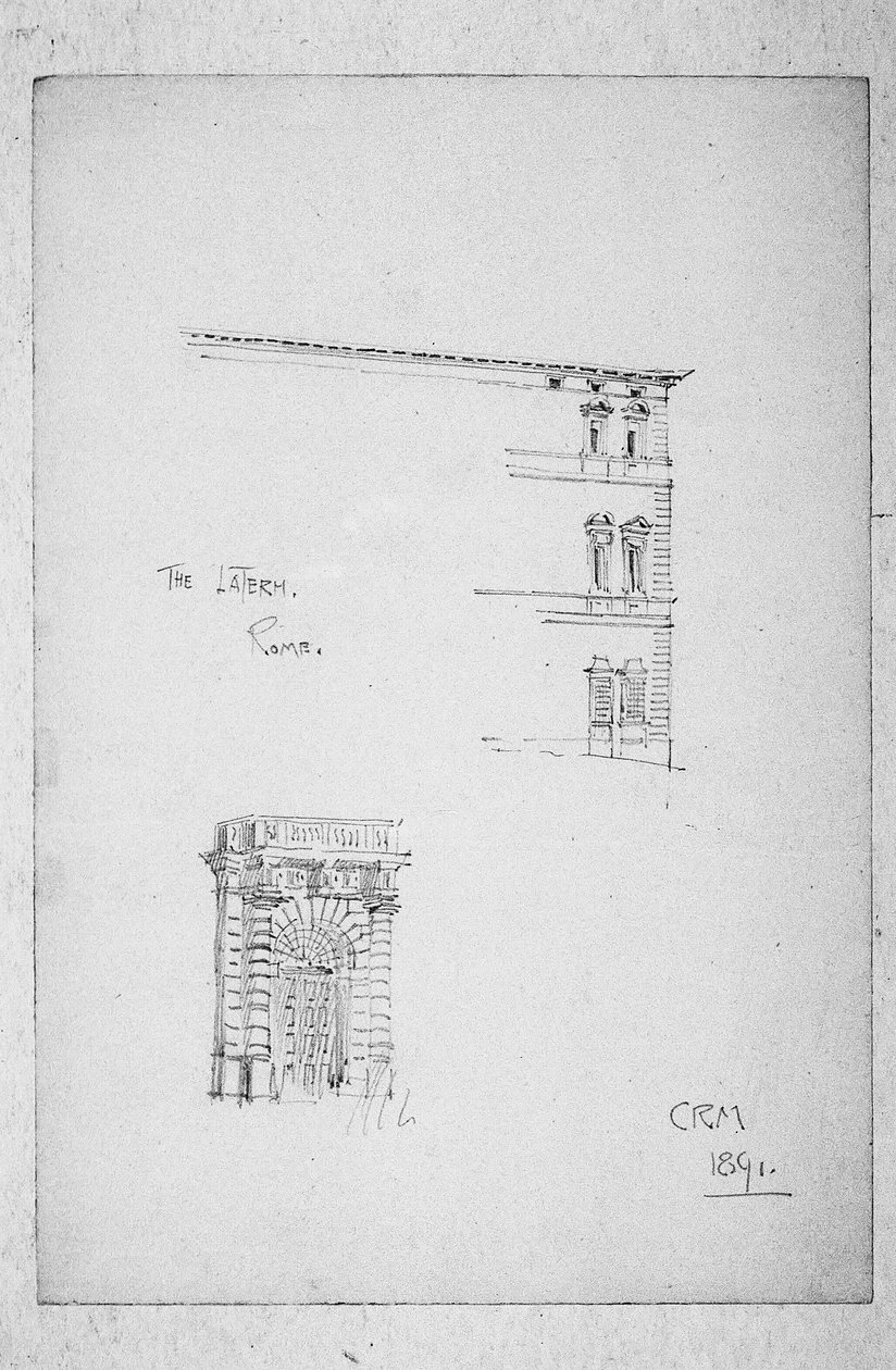 拉特兰，罗马，1891年 作者 查尔斯·雷尼·麦金托什