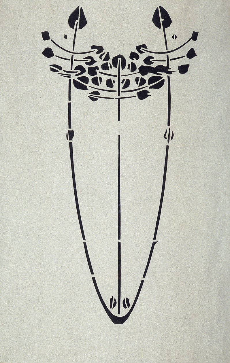 现代复制从原始麦金托什模具墙面装饰，树图案，1902年（墨盒纸上的海报颜色） 作者 查尔斯·雷尼·麦金托什