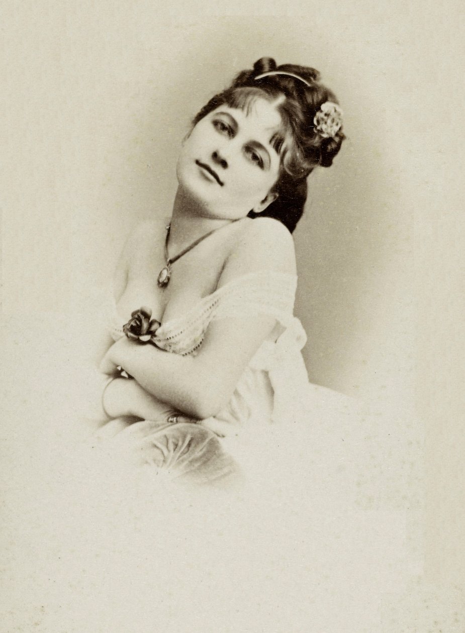 女演员 Henriette Victoire Drouard（1851-1923 年）的肖像。 作者 查尔斯·鲁特林格