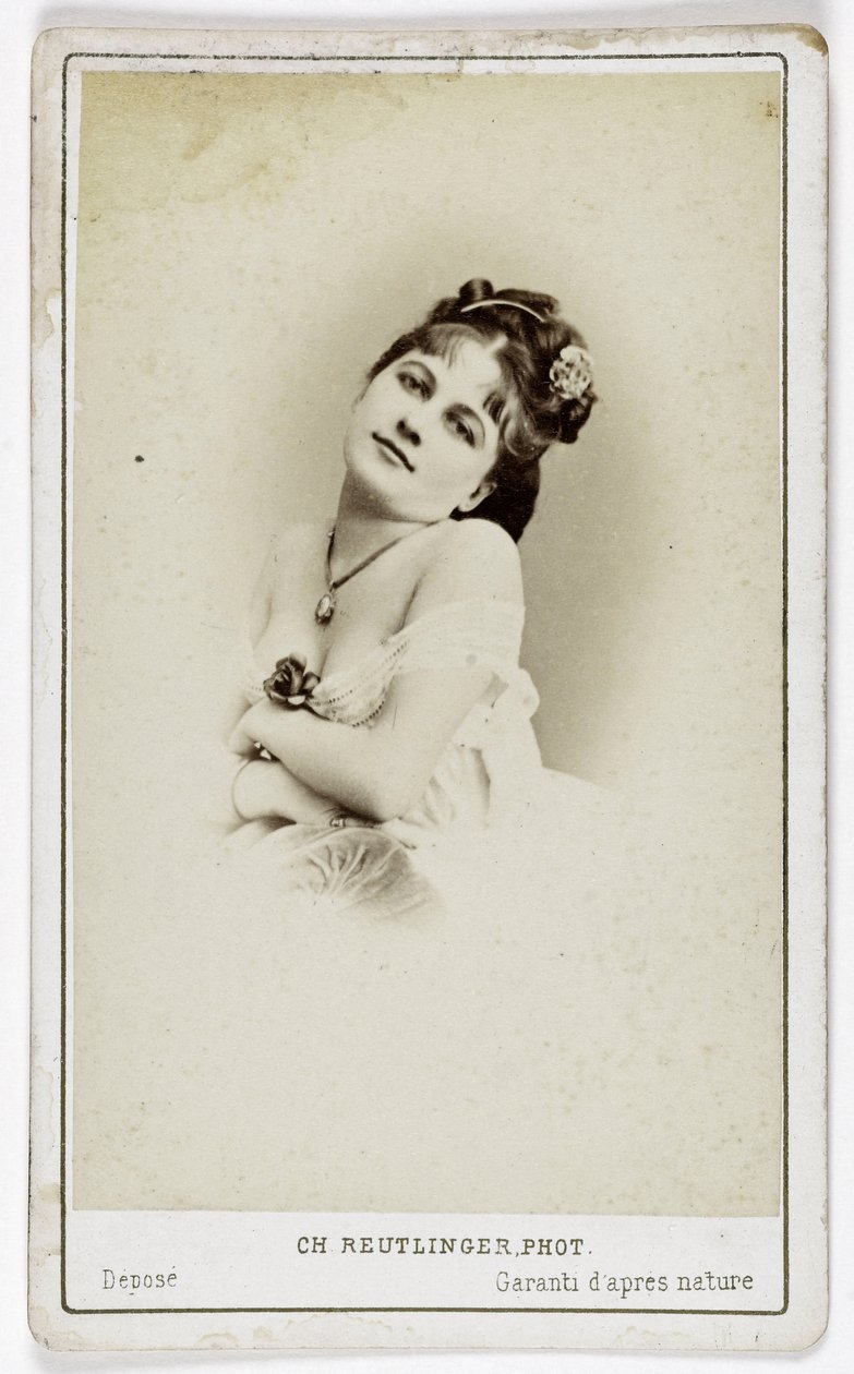 女演员 Henriette Victoire Drouard（1851-1923 年）的肖像。 作者 查尔斯·鲁特林格