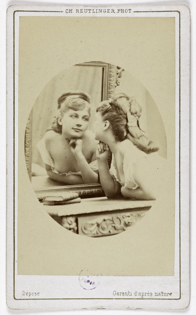 女演员 Henriette Victoire Drouard（1851-1923 年）的肖像。 作者 查尔斯·鲁特林格
