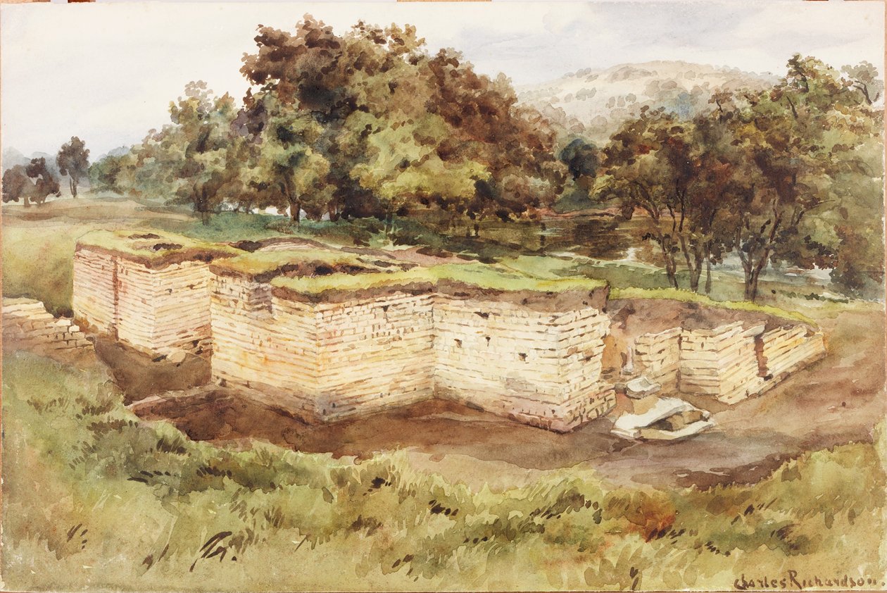 来自西南的切斯特斯巴斯之家（bodycolour，pencil und wc on paper） 作者 查尔斯·理查森