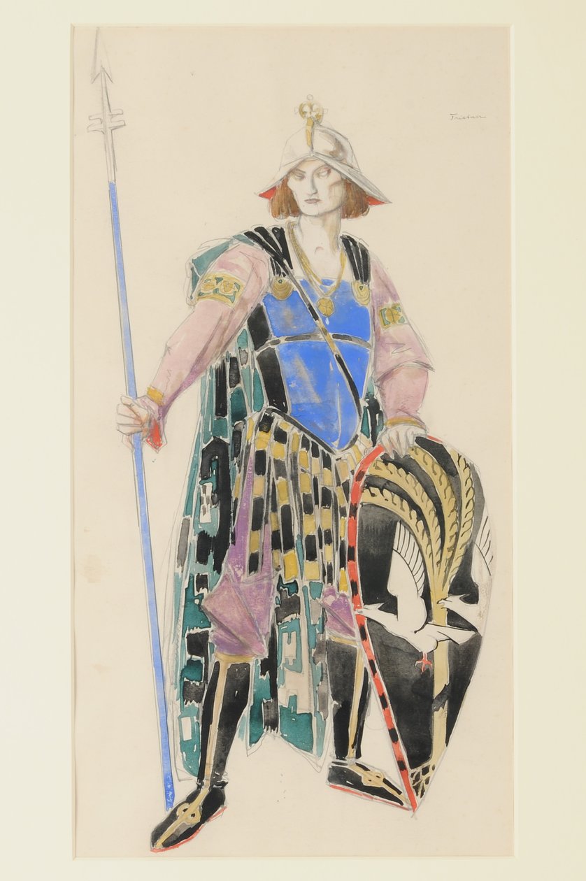 特里斯坦的服装设计，1920年（纸上写着） 作者 查尔斯·里基茨