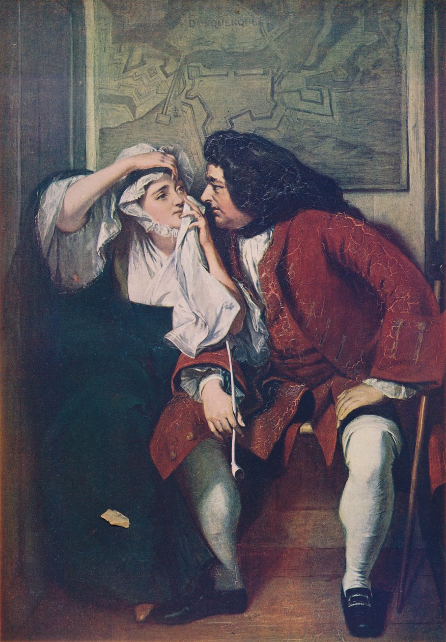 Tristram Shandy Toby叔叔和寡妇Wadman的场景，182930，c1915 作者 查尔斯·罗伯特·莱斯利