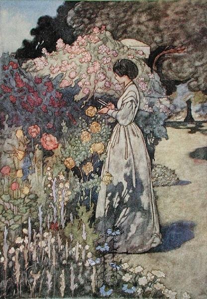 切花，1912年出版（彩色平版）。 作者 查尔斯·罗宾逊