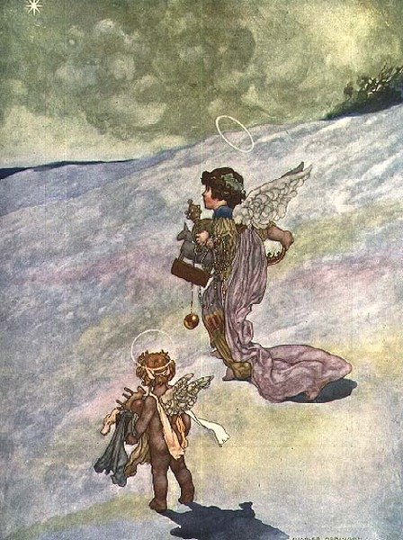 冬季，来自The Seasons委托参加1920年的Pears Annual 作者 查尔斯·罗宾逊