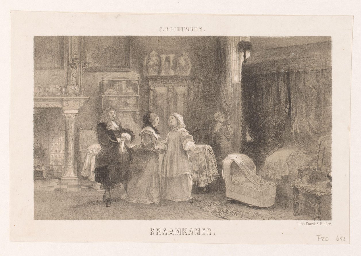 Kraamkamer （物品上的标题） 作者 查尔斯·罗森（Charles Rochussen）