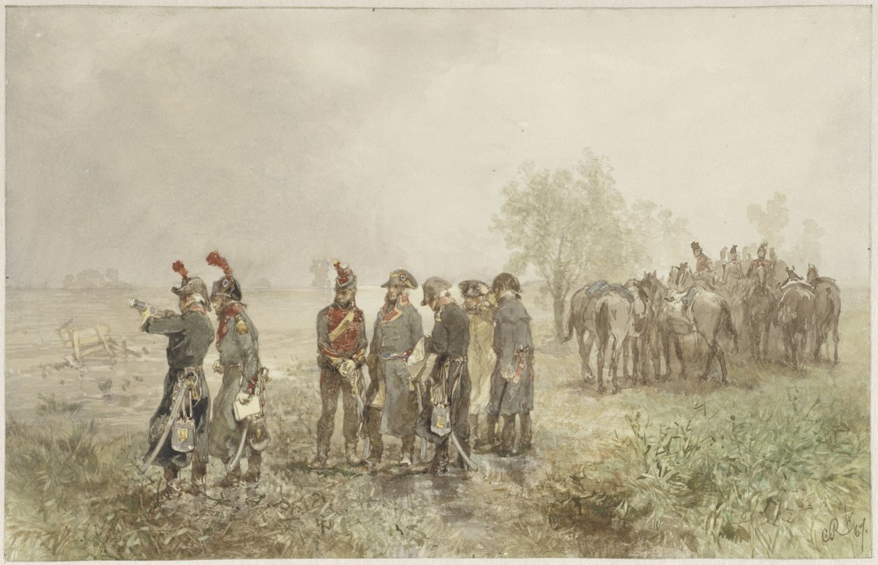 荷兰法国军官会议，1793 年 作者 查尔斯·罗森（Charles Rochussen）