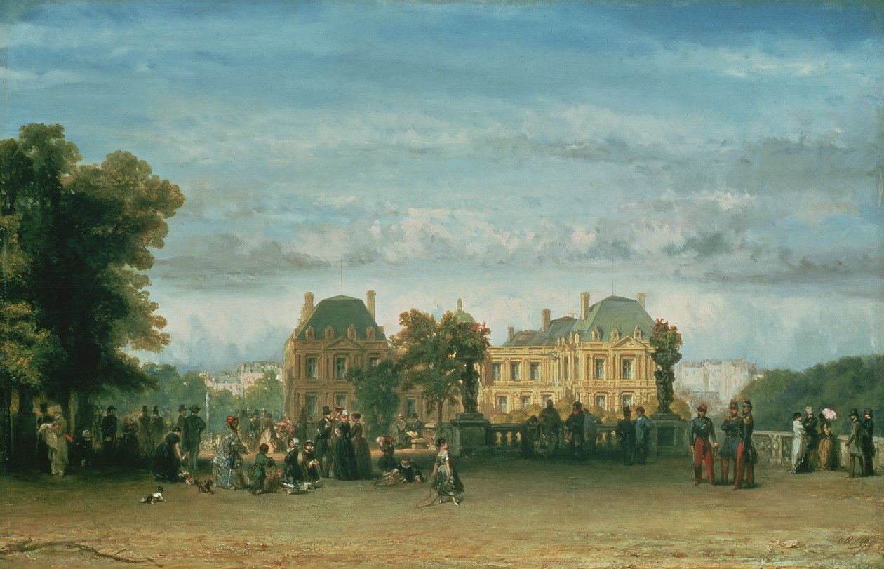卢森堡花园，1849年（小组） 作者 查尔斯·罗森（Charles Rochussen）