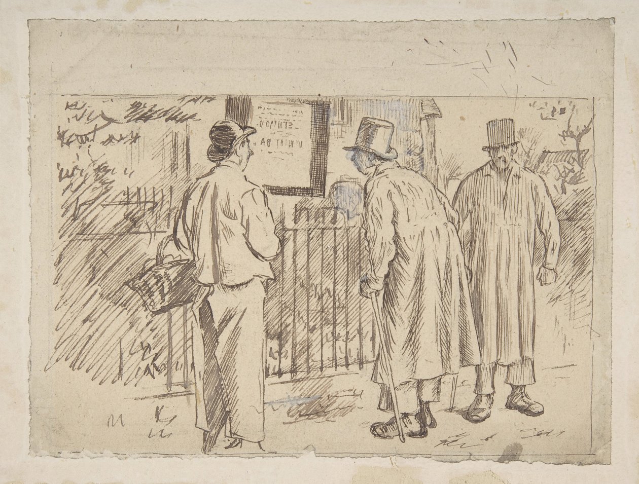 披着羊皮的狼，1870-1891。 作者 查尔斯·塞缪尔·基恩