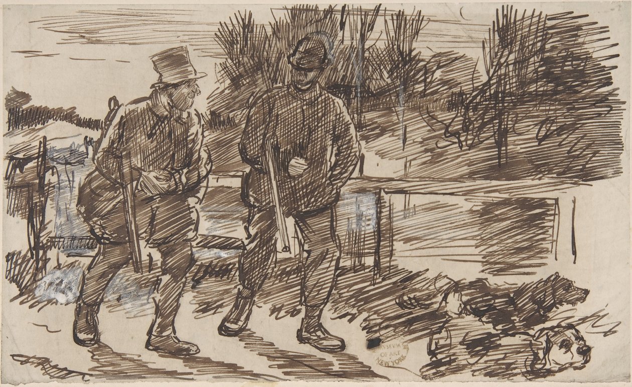 对《冲锋枪》或《伦敦日报》的期待，1876年10月23日，1876年。 作者 查尔斯·塞缪尔·基恩