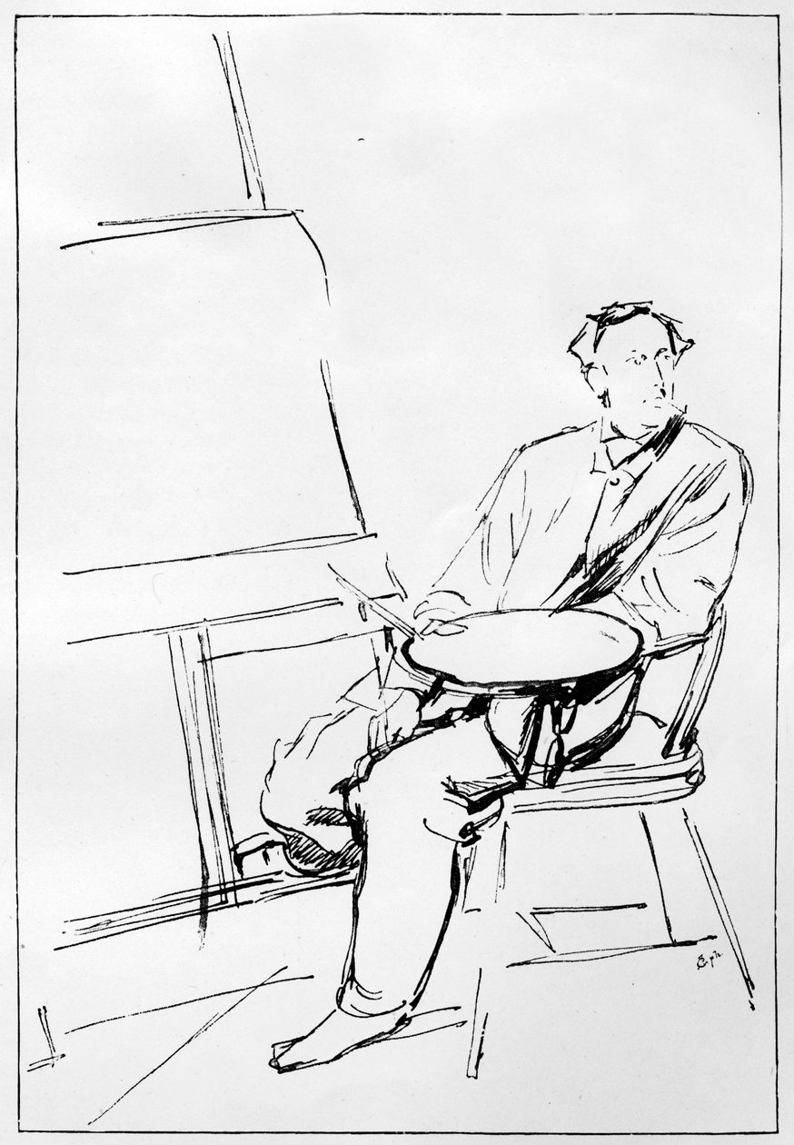 约翰·埃弗里特·米莱斯（John Everett Millais）1829年至1896年，英国艺术家，1898年。 作者 查尔斯·塞缪尔·基恩