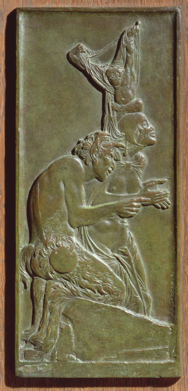 Nymph and Satyr，约1930年（古铜色）（另请参阅165266） 作者 查尔斯·谢尔盖特·贾格尔