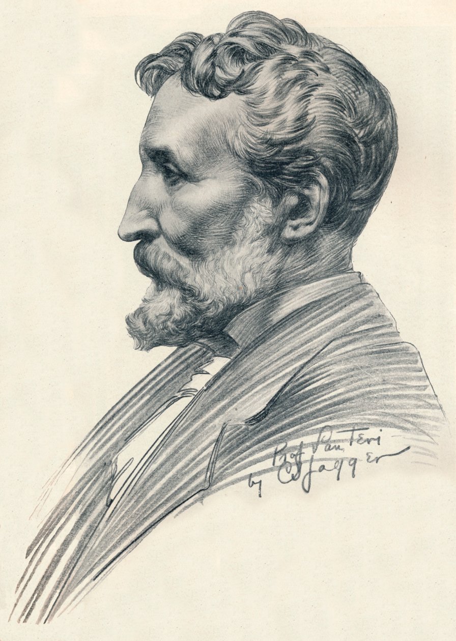 ÉdouardLantéri，法国出生的英国雕塑家和奖牌获得者，大约20世纪1914至1915年。 作者 查尔斯·谢尔盖特·贾格尔