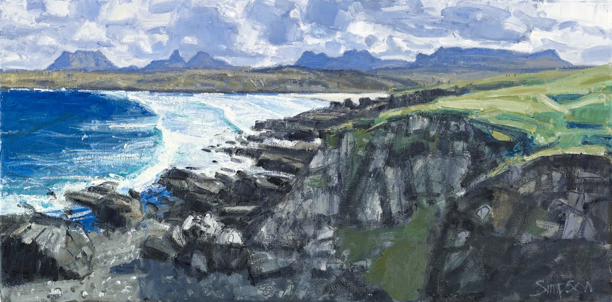 阿克纳海湾，2011 年（布面油画） 作者 查尔斯·辛普森