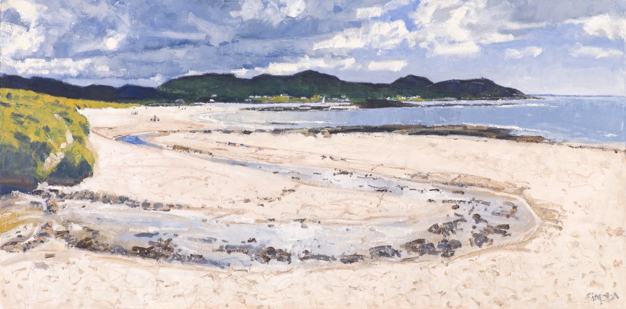 海滩溪流，桑娜，2017（布面油画） 作者 查尔斯·辛普森