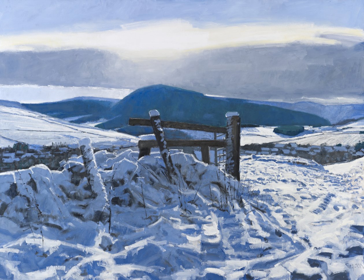 边界雪》，2012 年（布面油画） 作者 查尔斯·辛普森