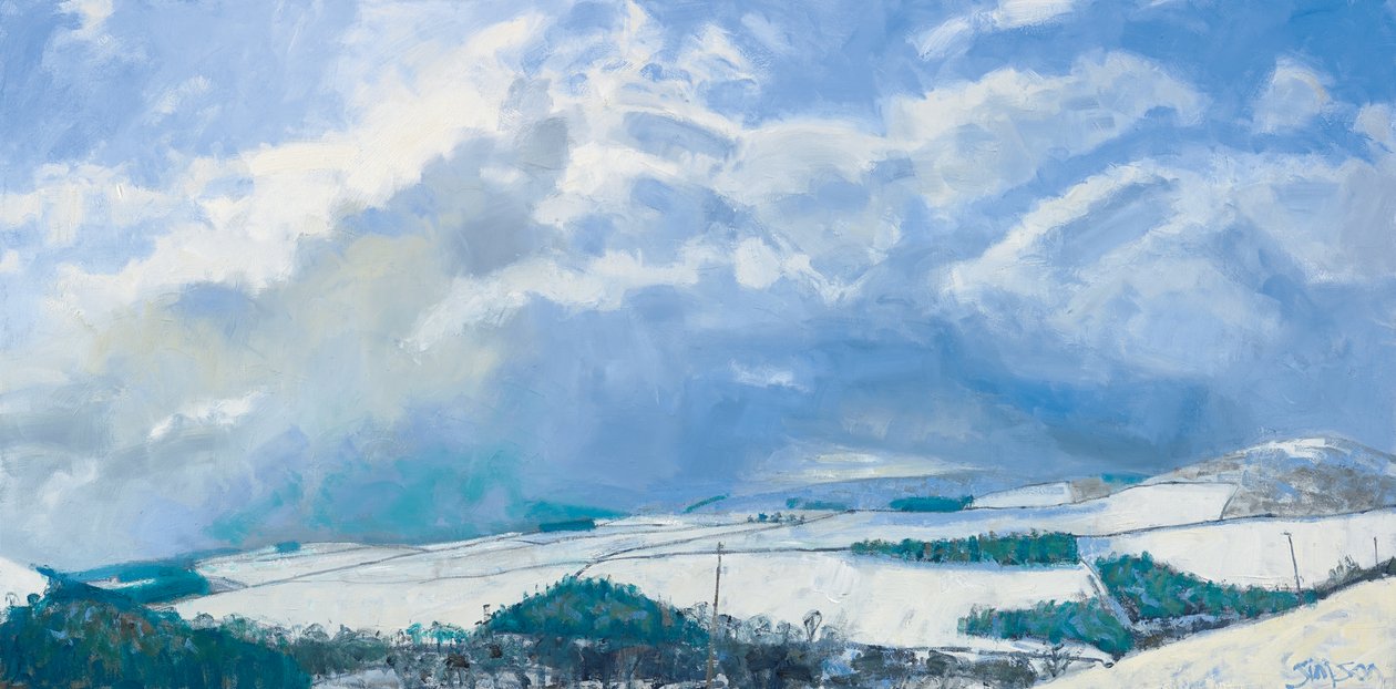 山间云雾缭绕，2016（布面油画） 作者 查尔斯·辛普森