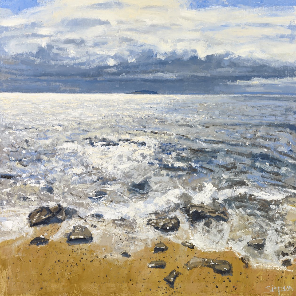 克雷尔海岸，2015 年（布面油画） 作者 查尔斯·辛普森