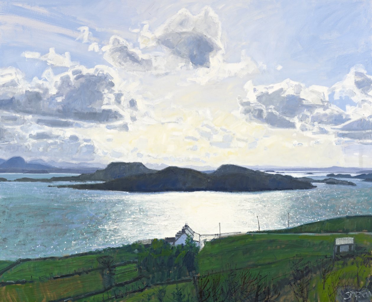 耀眼的光芒，塔内拉莫尔，2011 年（布面油画） 作者 查尔斯·辛普森
