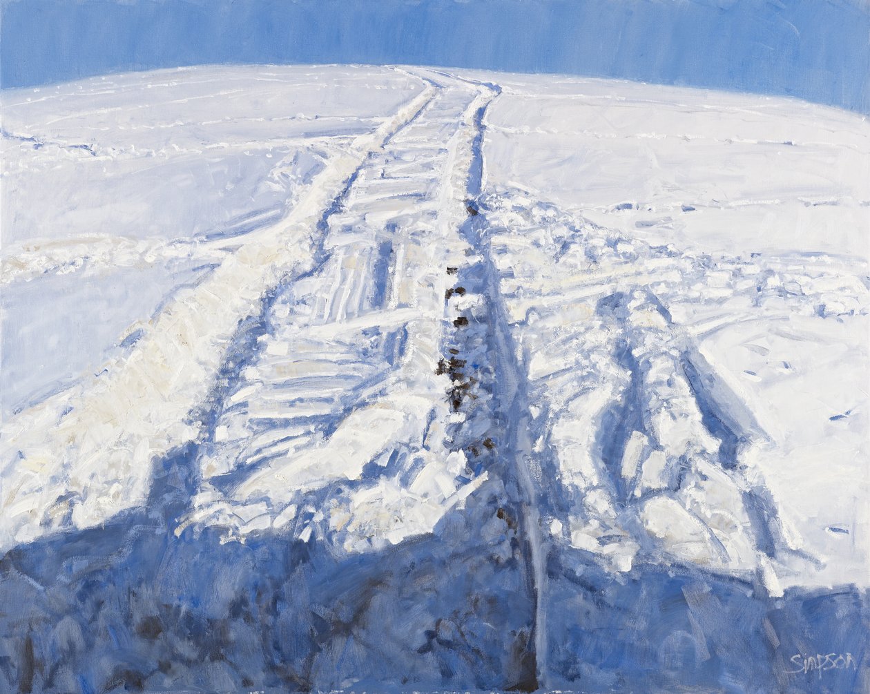 深雪》，2010 年（布面油画） 作者 查尔斯·辛普森
