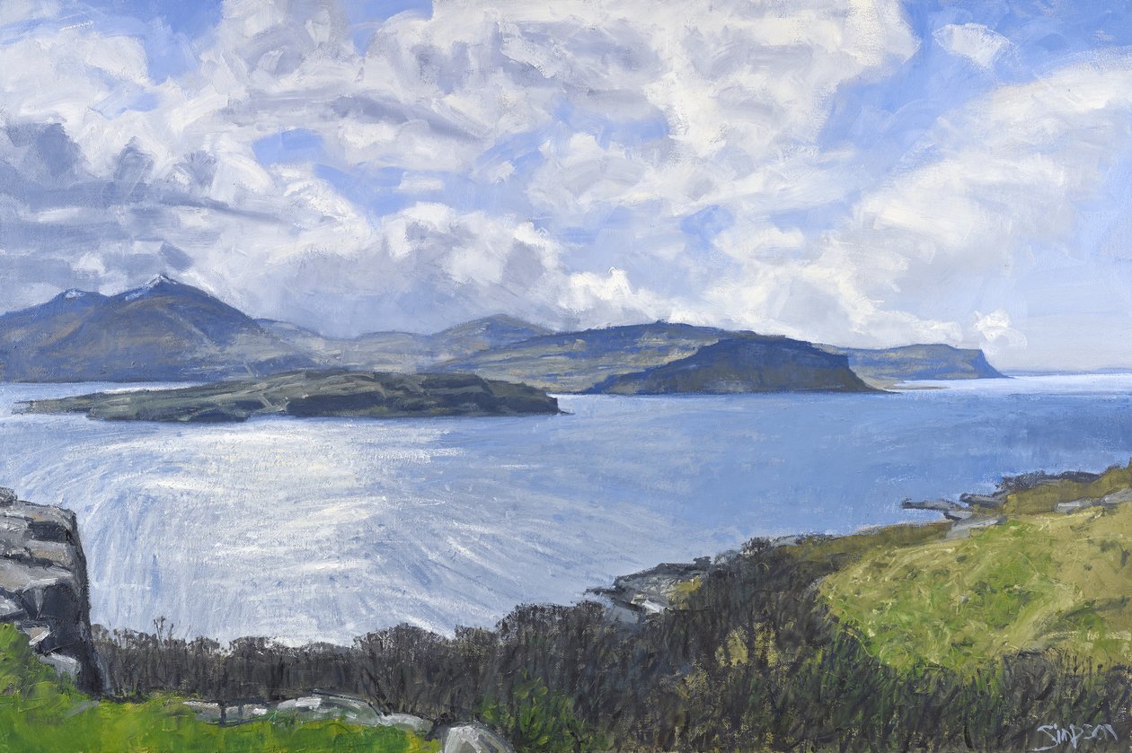 埃奥萨，基尔湖，2013 年（布面油画） 作者 查尔斯·辛普森