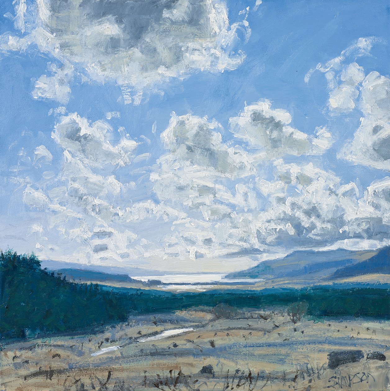 斯克里丹湖，穆尔，2013 年（布面油画） 作者 查尔斯·辛普森
