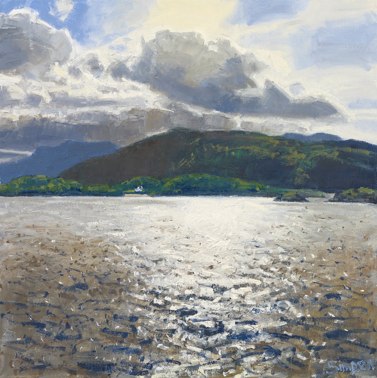 南乌阿姆湖，2015 年（布面油画） 作者 查尔斯·辛普森