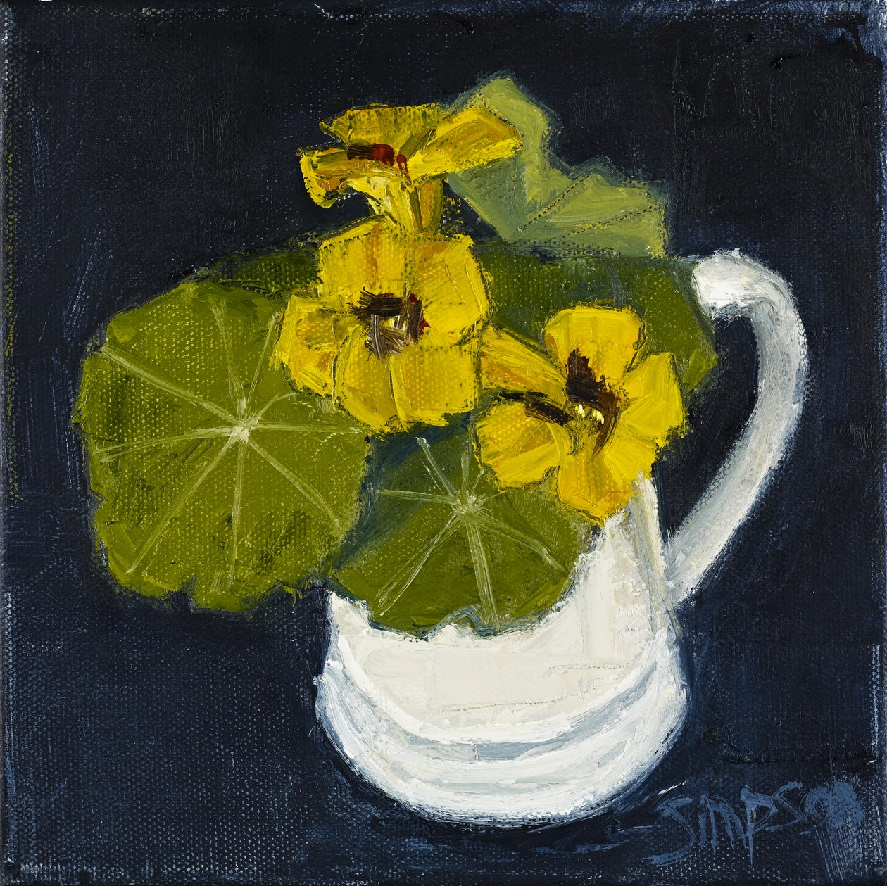 玛丽的金莲花，2010 年（布面油画） 作者 查尔斯·辛普森