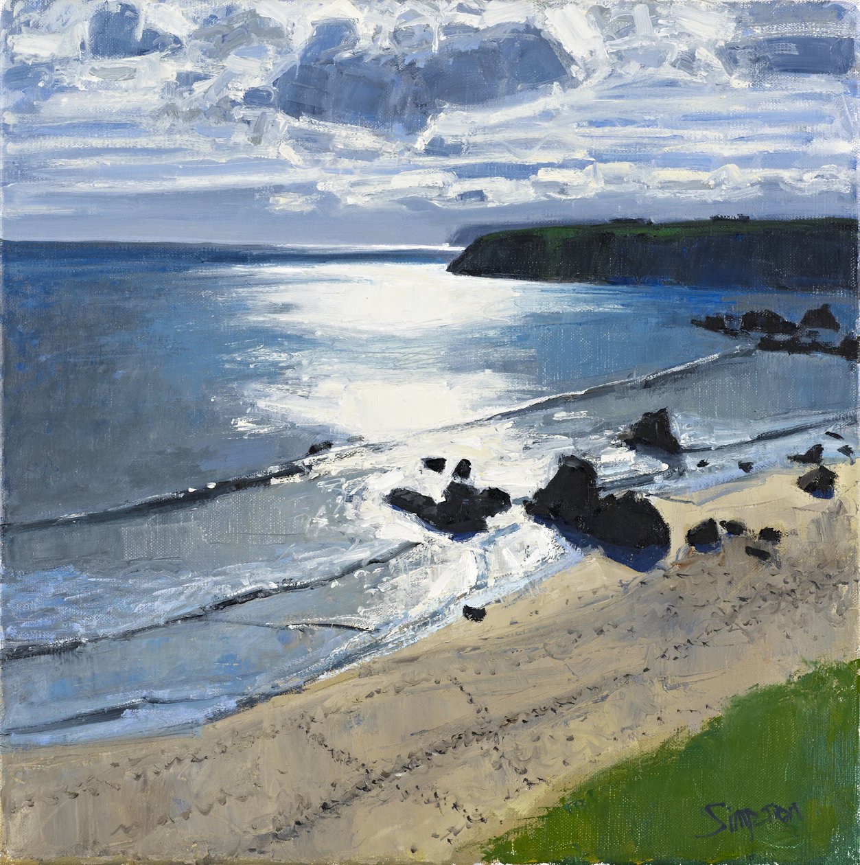 三乡湾，2011 年（布面油画） 作者 查尔斯·辛普森