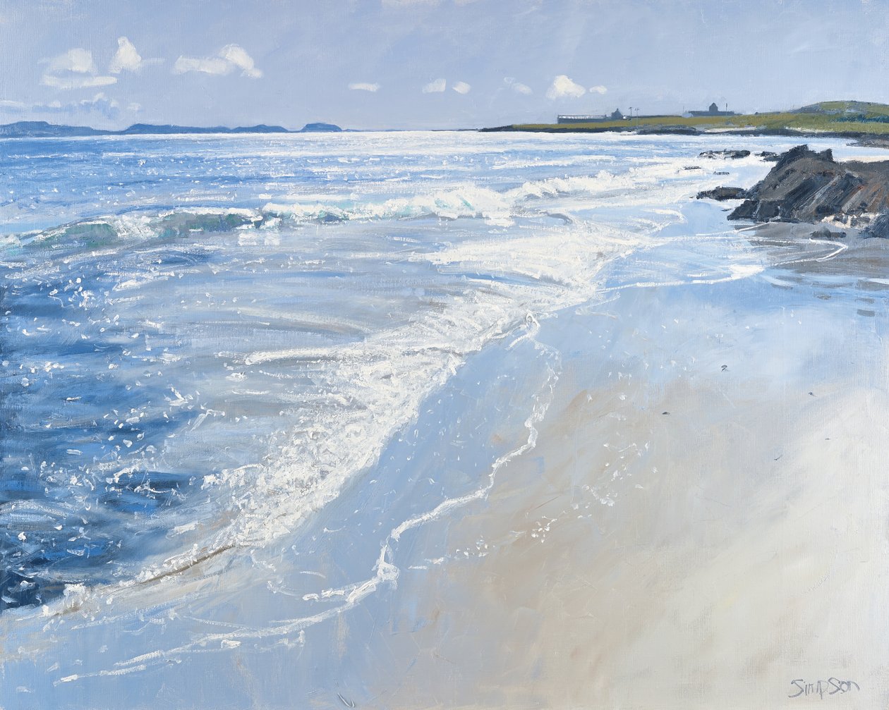 南方，艾奥纳修道院，2013 年（布面油画） 作者 查尔斯·辛普森