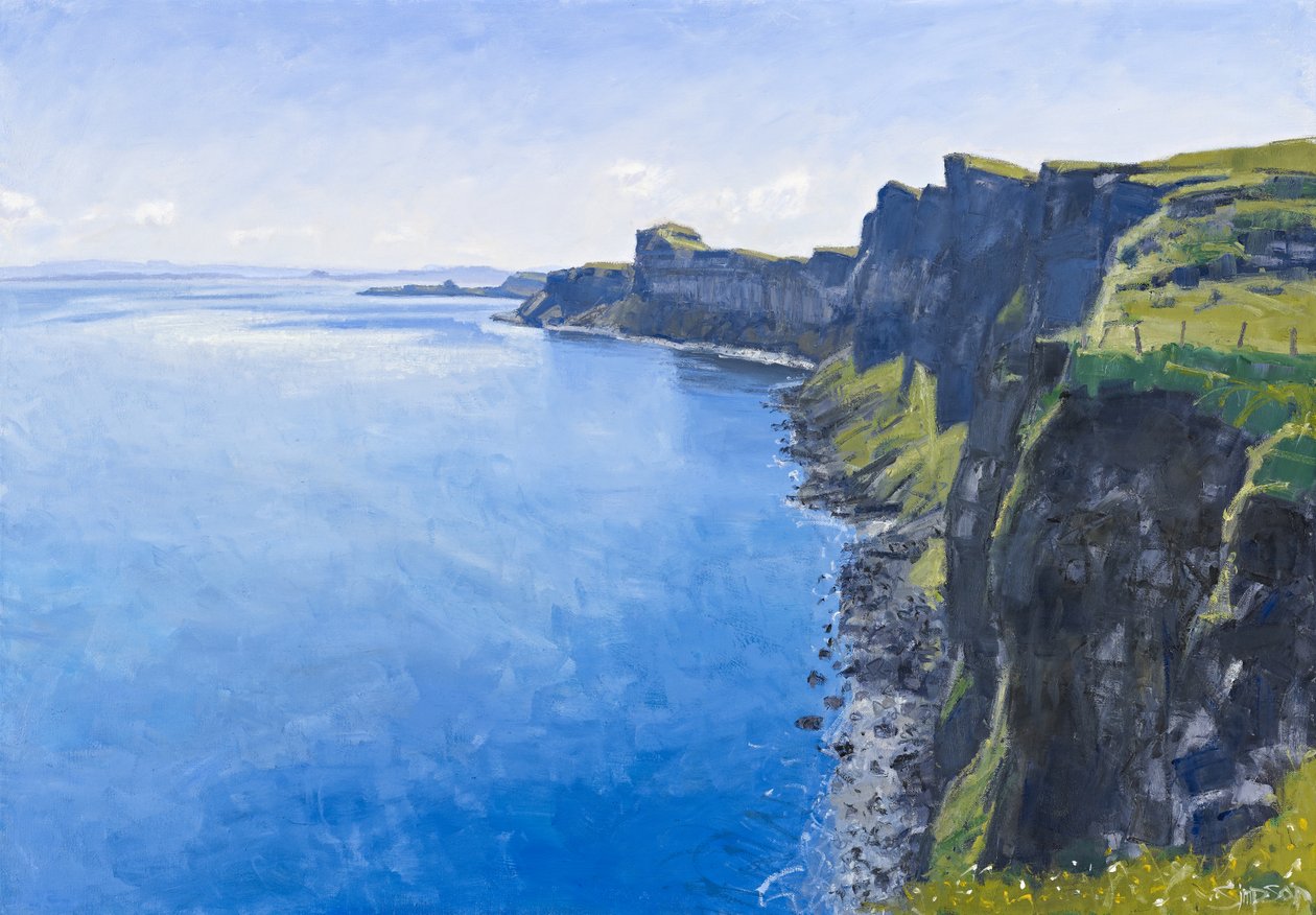 夏日悬崖，斯凯，2011 年（布面油画） 作者 查尔斯·辛普森
