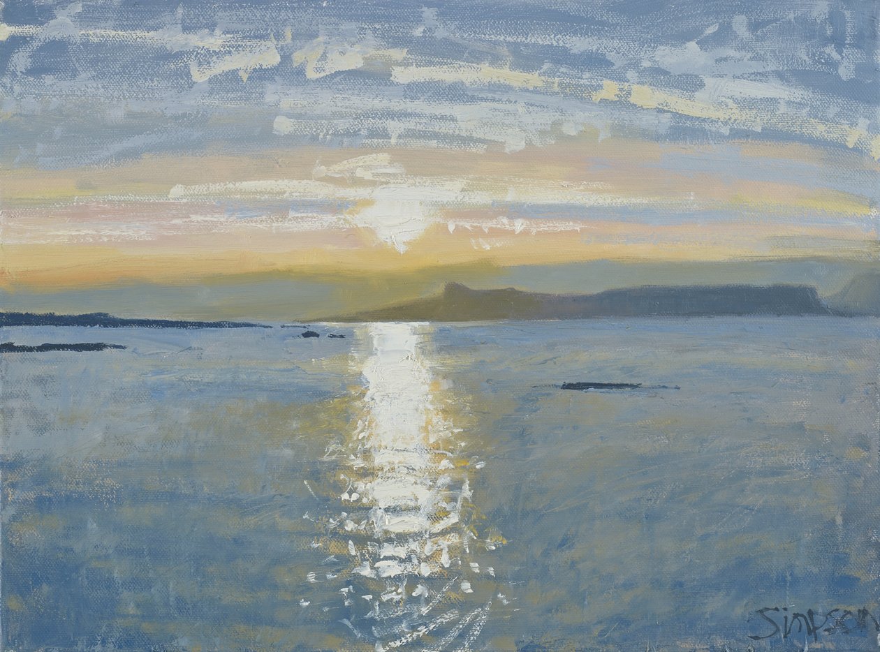 日落之海》，2013 年（布面油画） 作者 查尔斯·辛普森