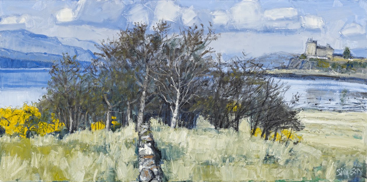 树木与城堡，穆尔，2010 年（布面油画） 作者 查尔斯·辛普森
