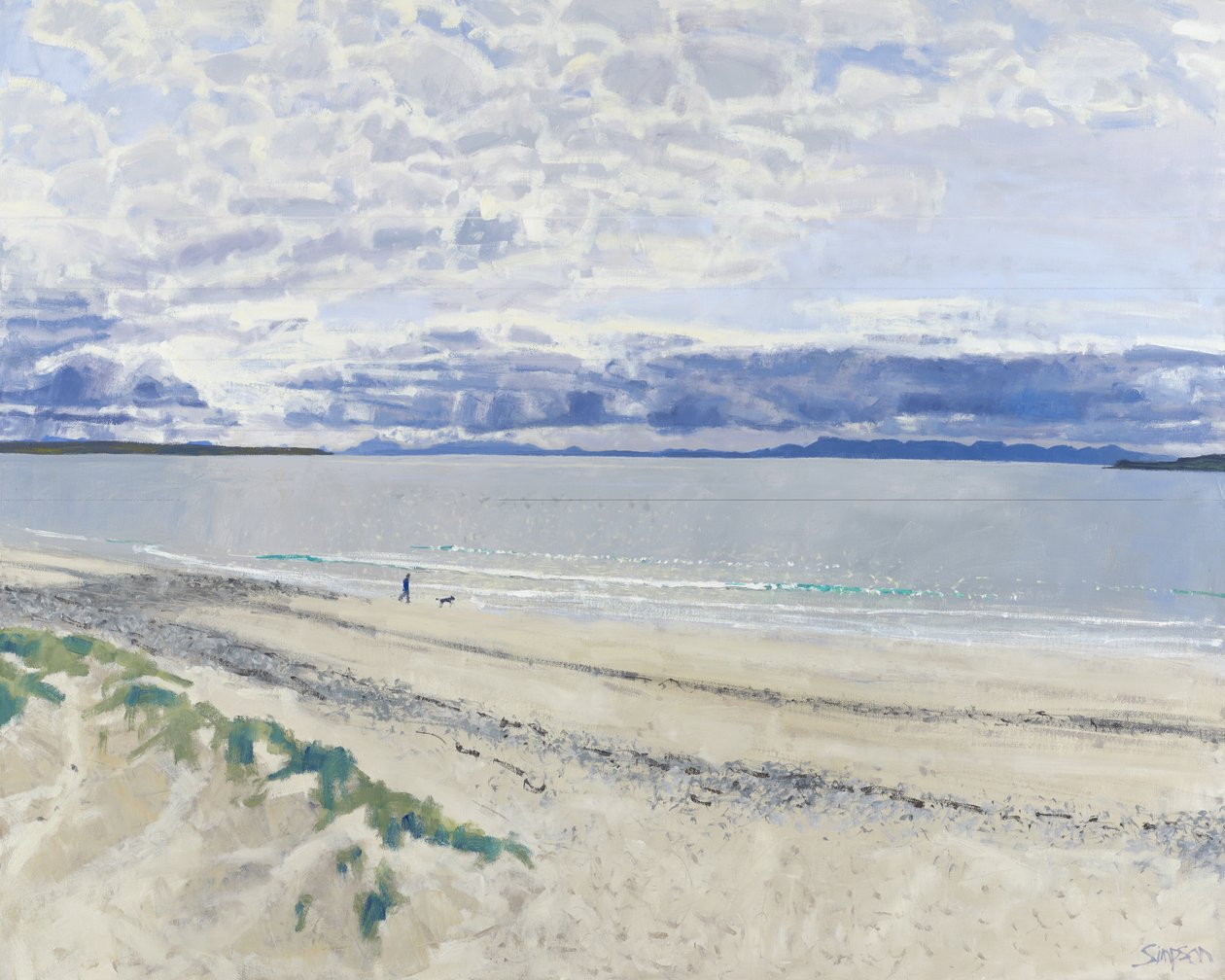 行者与狗》，2012 年（布面油画） 作者 查尔斯·辛普森
